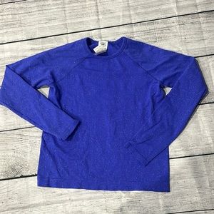 ATHLETA GIRL  POWER UP ,LONG SLEEVE TOP SZ M 8-10 PURPLE.